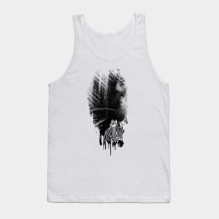 Gouache Zebra Tank Top